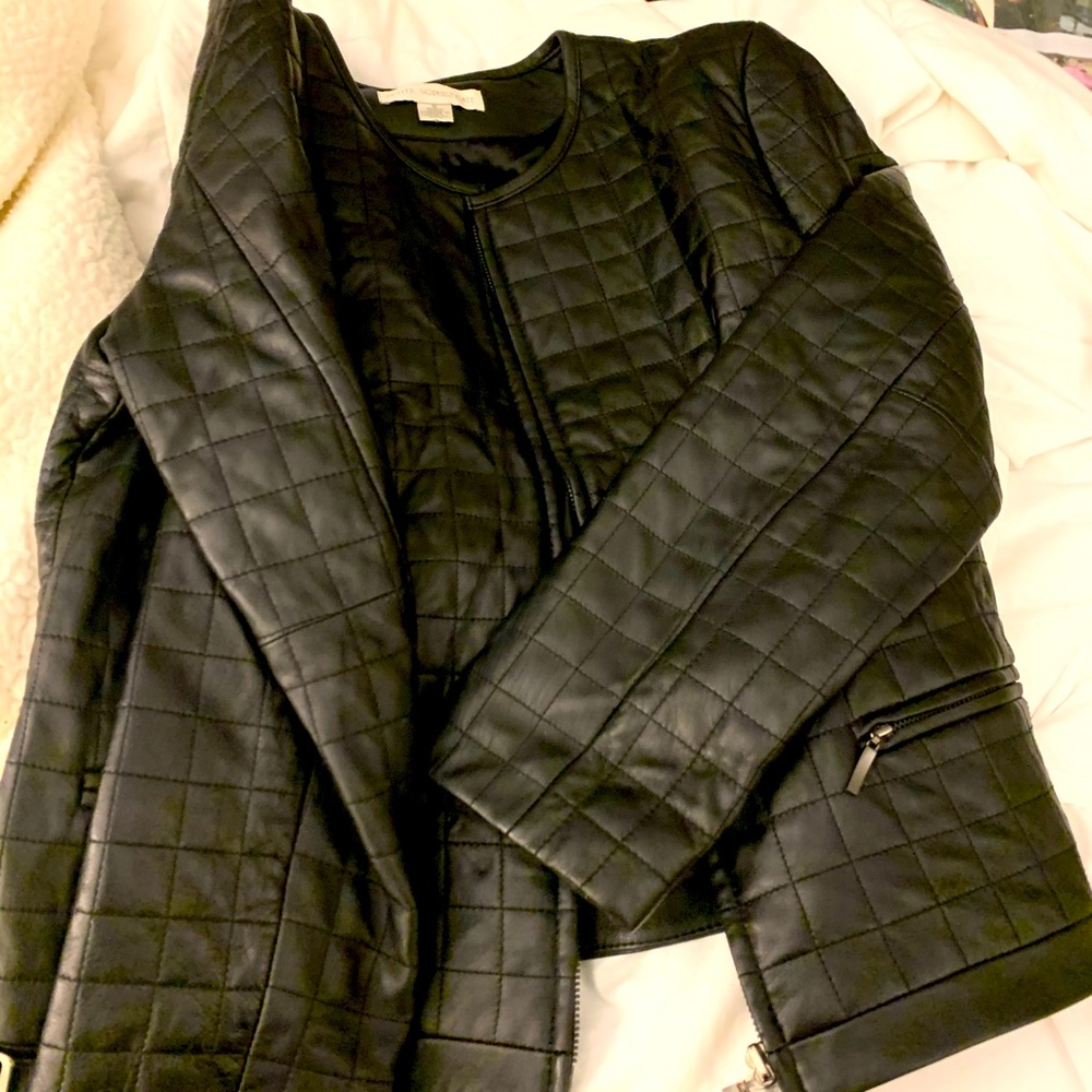 Petite Sophisticate brand Leather Jacket size S